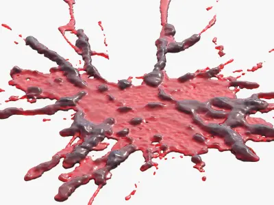 Swirly Blood Splatter vol1 1 3D model