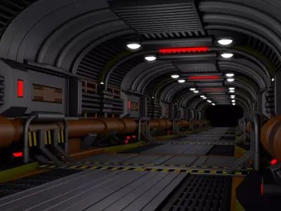 Sci Fi Interior Industrial  3D model