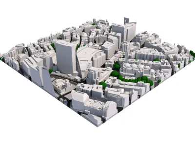 London city tile Level 2 block TQ2979 South West 3D model