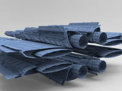 Alien Ship pyramid Ship Stargate 3 3D model