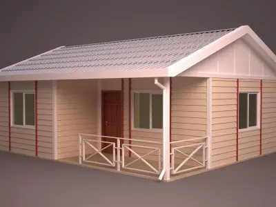 HOME house with roof 3D model