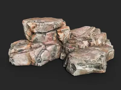 Sharp Rock Formation 221104 - Ultra HD 16K Texture Low-poly 3D model