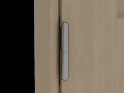 FREE Single Door with molds frame handle and hinges Free 3D model