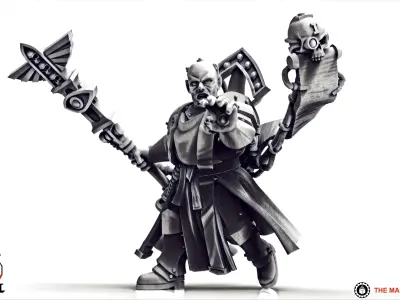 Feudal Guard Battle Priest 3D print model