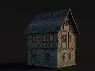 Fantasy Medieval House 05 3D model
