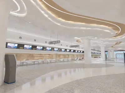 Airport hall 3D model