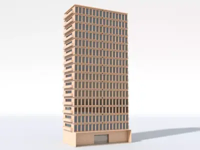 Building Apartment Low-poly 3D model