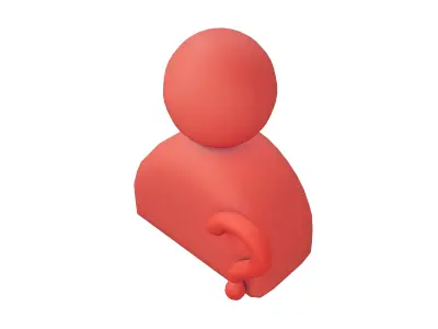 Cant Find User Icon v1 002 Low-poly 3D model