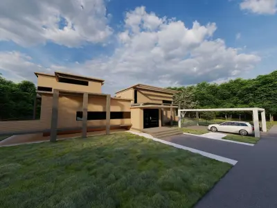 Casa Scene-villa-modern house 3D model 85