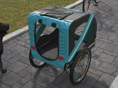  Pet Bike Trailer Blue 