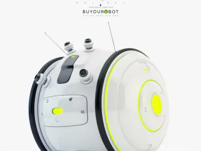 Cute rolling bot toy IV 3D model