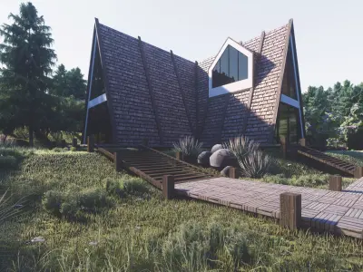 Cabin house v2 3D model