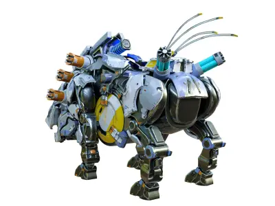 Mechanical Beast Low-poly 3D model