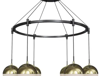 CEDAR and MOSS 8 6 LIGHT CHANDELIER Low-poly 3D model