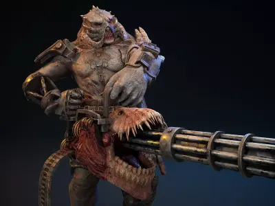 Biochemical Monster 08 Low-poly 3D model