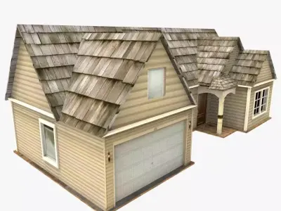 AMERICAN HOUSE Low-poly 3D model