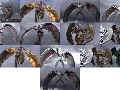 Fallen Angel Collection 3D Model Pack