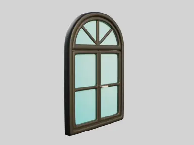 Cartoon Window 11a Low-poly 3D model