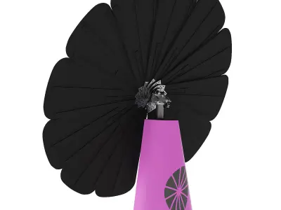 SmartFlower solar panel system Low-poly 3D model