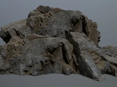 Mountain Low-poly 3D model 2