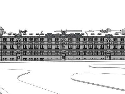 Moscow City Soymonovskiy St Low-poly 3D model