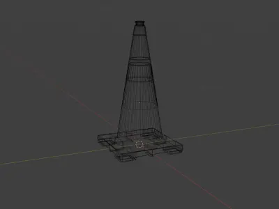 Traffic Cone 3D model 19