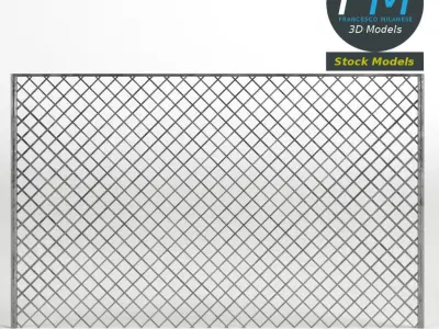 Chain link fence 3D model get