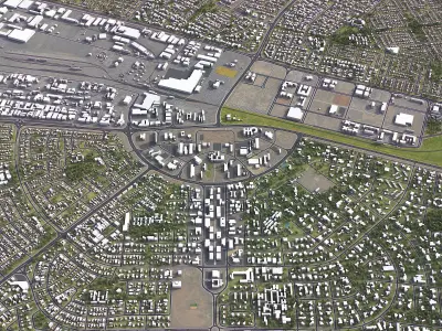 Gaborone - 3D City Model Low-poly 3D model