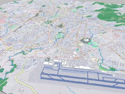 Cityscape Addis Ababa Ethiopia 3D model