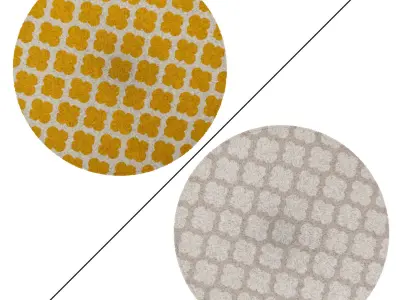 Round Rug Set 235 3D model