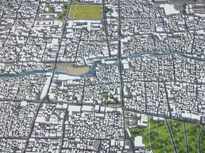 Denpasar  Low-poly 3D model