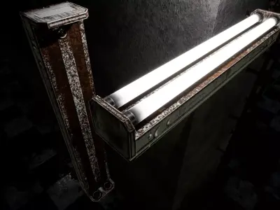 Fluorescent Light Free low-poly 3D model