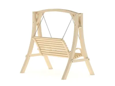 Wooden Swing Chair 01 3D model