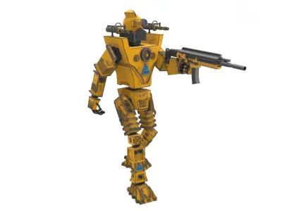 Robot iron  Low-poly 3D model