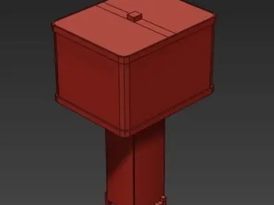 Alabaster Block Table Lamp 3D model