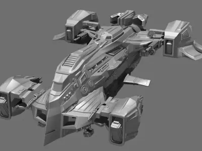 Spaceship 3D print model 5