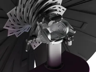 SmartFlower solar panel system Low-poly 3D model