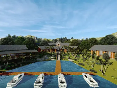Laos Thalat Resort 3D model