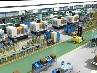  Factory Interior Scene 