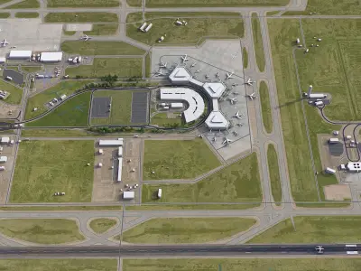 Baghdad - Airport - BGW Low-poly 3D model