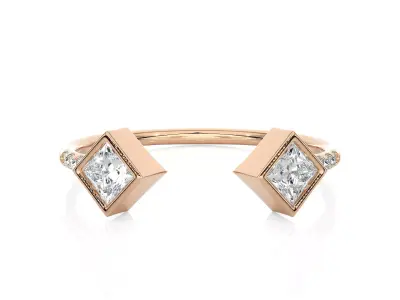 Light Minimalist Diamond Ring 3D print model