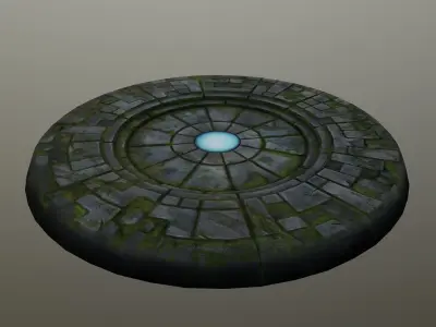 ancient portal Low-poly 3D model