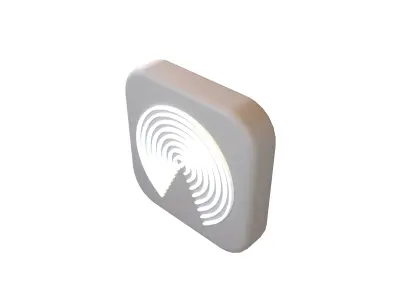 IOS AirDrop Icon v1 003 Low-poly 3D model