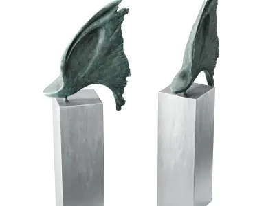 Barrell sculpture Wing One Art 3D model