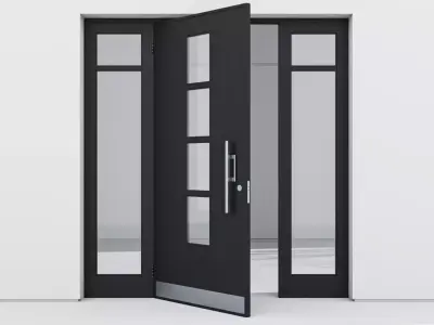 Aluminium door 104 3D model