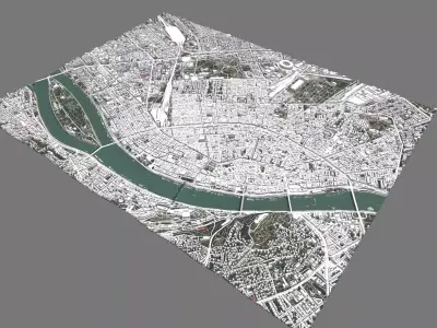 Cityscape  Budapest Hungary 3D model