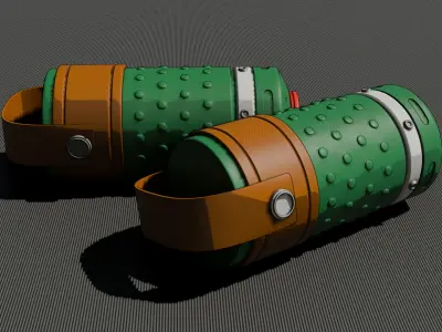 Sci-fi toon granade  Low-poly 3D model