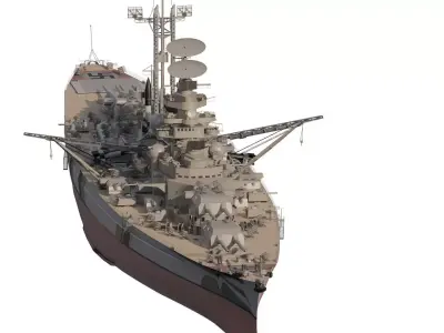WW2  GERMAN HEAVY CRUISER 3D model
