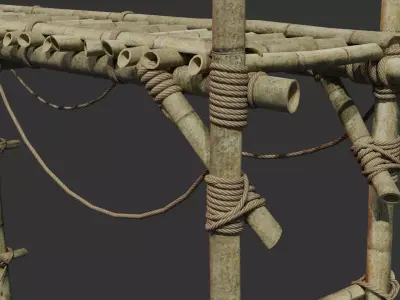 Bamboo Bridge 3D model