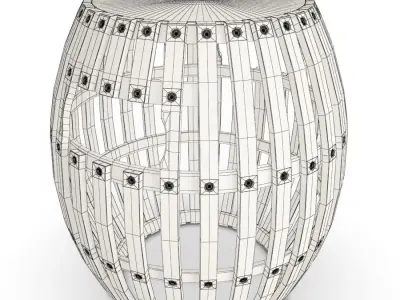 Swing Wooden Table Stools Unopiu 3D model